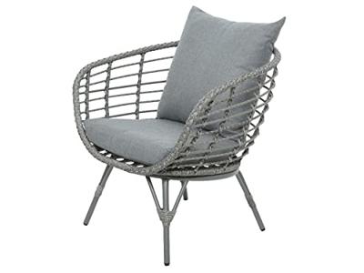 Evora loungeset wicker grijs Decoris - Decoris
