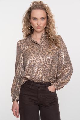 Geisha Blouse Velvet Look Leopard 53869-14 Blouse 25 Gold/grey