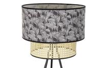 Vloerlamp DKD Home Decor Natuurlijk Zwart Metaal Palmen Polyester Koloniaal (60 x 60 x 129 cm) - thumbnail