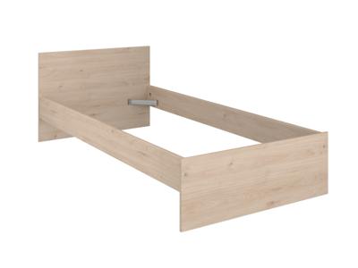 Eenpersoonsbed SHELASO 90x190 cm jackson eik