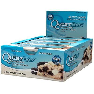 Quest Bar Cookies & Cream (12 x 60 g) Quest Bar Cookies & Cream (12 x 60 g)