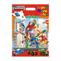 Boek Specials Nederland BV Dc superfriends super hero kleur- en stickerboek - thumbnail