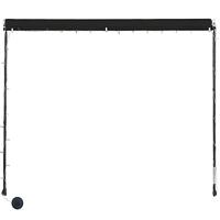 Luifel uittrekbaar met LED 350x150 cm antraciet - thumbnail