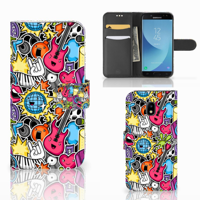 Samsung Galaxy J3 2017 Wallet Case met Pasjes Punk Rock - thumbnail