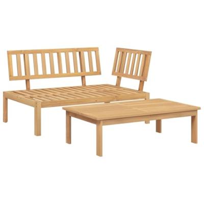 2-delige Loungeset pallet massief acaciahout - thumbnail