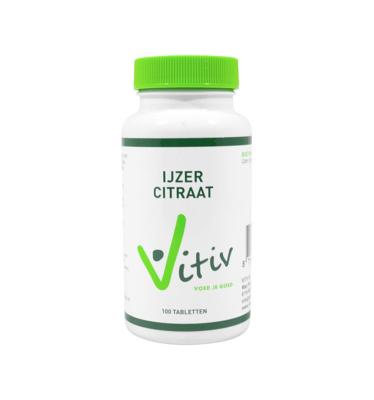 Vitiv IJzer citraat 100 Tabletten Vitiv IJzer citraat 100 Tabletten