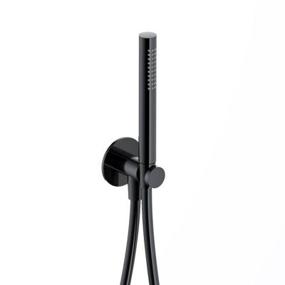 Hotbath Ace Handdoucheset - staafhanddouche - wandsteun met uitlaat - 150cm - doucheslang - zwart geborsteld PVD AC440MBP Hotbath Ace Handdoucheset - staafhanddouche - wandsteun met uitlaat - 150cm - doucheslang - zwart geborsteld PVD AC440MBP
