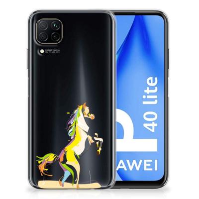 Huawei P40 Lite Telefoonhoesje met Naam Horse Color Huawei P40 Lite Telefoonhoesje met Naam Horse Color