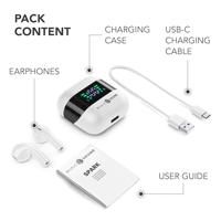 Cellularline In Ear headset Bluetooth, Draadloos Wit, Zwart Oplaadbox, Indicator voor batterijstatus, Volumeregeling - thumbnail