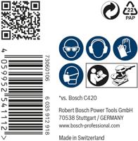 Bosch Accessoires Expert M480 schuurnet voor vlakschuurmachines 115 x 230 mm, K220 - 1 stuk(s) - 2608900773 - thumbnail