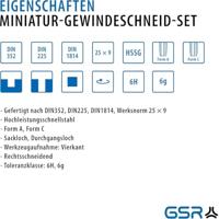GSR 00708120 Schroefdraadsnijderset 31-delig HSS-G Metrisch M1 - M2.6 - thumbnail