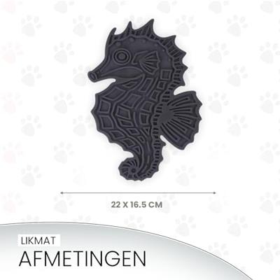 Eat Slow Live Longer Lick Mat Seahorse Grijs