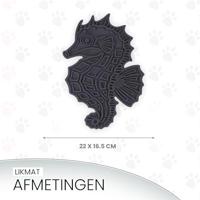 Eat Slow Live Longer Lick Mat Seahorse Grijs - thumbnail