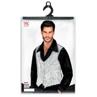 Glittervest zilver man - thumbnail