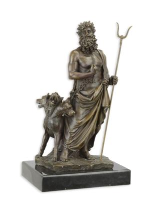 BRONZEN BEELD VAN HADES EN CERBERUS