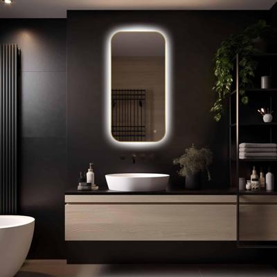 LoXa - Badkamerspiegel Milano 100x50 - LED - Gouden omlijsting - IP44 - Dimbaar - Condensvrij - Luxe spiegel