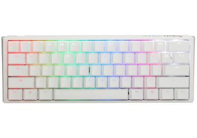 Ducky one 3 classic pure white mini, toetsenbord (wit, us lay-out, cherry mx red, rgb led, double-shot pbt, hot-swappable, quack mechanics, 60%)