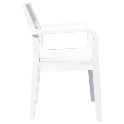 Eetkamerstoelen 2 st massief hout rubber wit