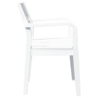 Eetkamerstoelen 2 st massief hout rubber wit - thumbnail
