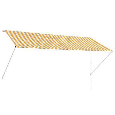VidaXL Luifel uittrekbaar 300x150 cm geel en wit