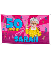 Gevelvlag Sarah Cartoon (90x150cm) - thumbnail