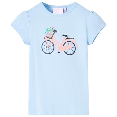 Kindershirt fiets 104 lichtblauw Kindershirt fiets 104 lichtblauw