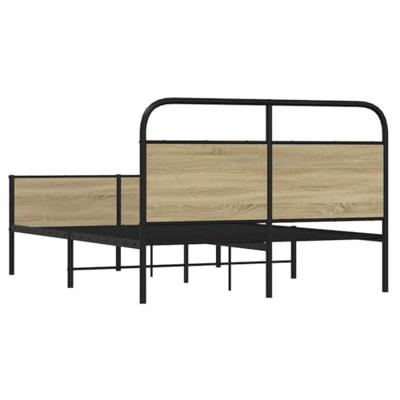 Bedframe zonder matras bewerkt hout sonoma eikenkleur 140x190cm