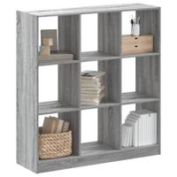 Boekenkast 102x32x108 cm bewerkt hout grijs sonoma eikenkleurig - thumbnail