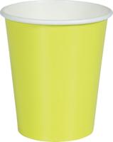 Neon Gele Bekers 240ml (6st) - thumbnail