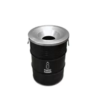 Statiegeld prullenbak 60L - Plastic flessen - Met vlamwerend deksel - thumbnail