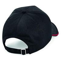 Beechfield CB25c Authentic 5 Panel Cap - Piped Peak - French Navy/Classic Red/White - One Size - thumbnail