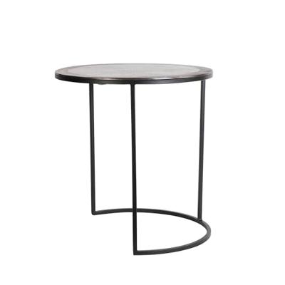 Light & Living Bijzettafel 'Talca' Set van 2 stuks, 40/50cm, kleur Antiek Koper/Zwart