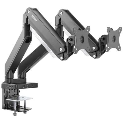 SpeaKa Professional SP-MM-830 2-voudig Monitor-tafelbeugel 43,2 cm (17) - 88,9 cm (35) Geïntegreerd dockingstation, Gasdruktechniek, Kantelbaar, Zwenkbaar SpeaKa Professional SP-MM-830 2-voudig Monitor-tafelbeugel 43,2 cm (17) - 88,9 cm (35) Geïntegreerd dockingstation, Gasdruktechniek, Kantelbaar, Zwenkbaar