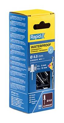 Rapid Waterdichte blindklinknagels Ø4,0 x 16 mm, 50 stuks + boor - 5000401 - 5000401