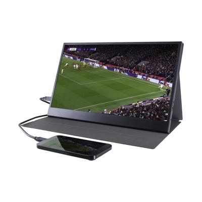 Denver PMO-15604 LED-monitor Energielabel B (A - G) 39.6 cm (15.6 inch) 16:9 30 ms Mini-HDMI, USB-C, Hoofdtelefoon (3.5 mm jackplug) IPS LED