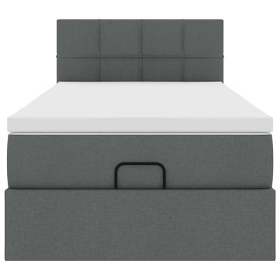 Bed met matras 140x190 cm stof donkergrijs