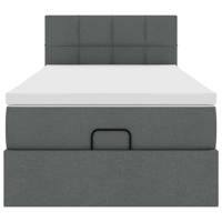 Bed met matras 140x190 cm stof donkergrijs - thumbnail