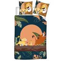 Disney The Lion King Dekbedovertrek - Timon, Pumbaa en Simba - 140 x 200 cm - thumbnail