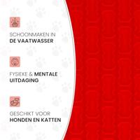 Eat Slow Live Longer Lick Mat Bones Red - thumbnail