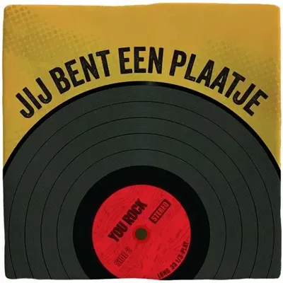 Plenty Gifts tegeltje keramiek jij bent een plaatje 10x10cm geel