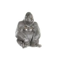 Decoratieve figuren DKD Home Decor Zilverkleurig Koloniaal Gorilla 46 x 40 x 61 cm - thumbnail