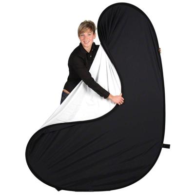 Walimex Pro 2in1 vouwen ondergrond, reflecterend katoen, incl. praktische draagtas, 150 x 200 cm zwart/wit