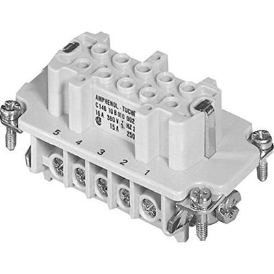Amphenol C146 10B010 002 1-1 Businzetstuk Heavy mate C146 Totaal aantal polen 10 + PE 1 stuk(s) Amphenol C146 10B010 002 1-1 Businzetstuk Heavy mate C146 Totaal aantal polen 10 + PE 1 stuk(s)