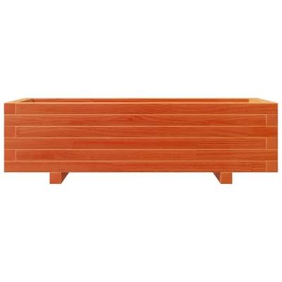 VidaXL Plantenbak 90x40x26,5 cm massief grenenhout wasbruin