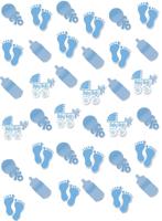 Hangdecoratie Geboorte Baby Blauw - 6 Stuks - thumbnail