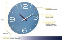 TFA Dostmann 60.3047.14 Wandklok Kwarts 35 cm x 3.5 cm Zeeblauw - thumbnail