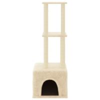 Kattenmeubel met sisal krabpalen 133,5 cm crmekleurig - thumbnail