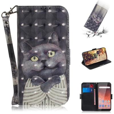 3D gekleurde tekening knuffel kat patroon horizontale Flip lederen case voor Nokia 1 Plus met houder & card slots & portemonnee 3D gekleurde tekening knuffel kat patroon horizontale Flip lederen case voor Nokia 1 Plus met houder & card slots & portemonnee