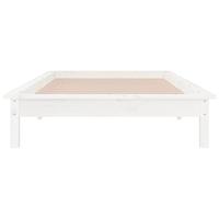 Bedframe LED massief hout wit 75x190 cm 2FT6 - thumbnail
