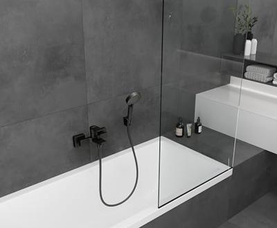 Hansgrohe Badmengkraan Opbouw Vernis Shape Eengreeps Mat Zwart